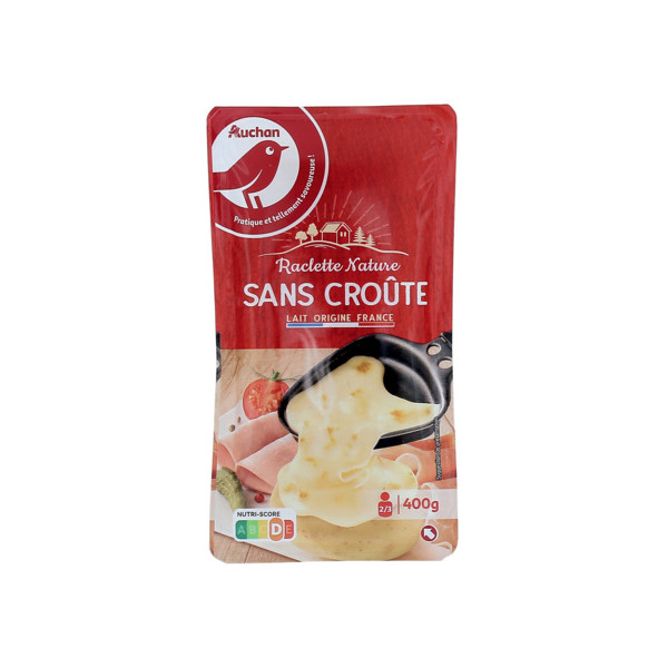  Raclette Nature Sans Croûte Auchan code EAN 3596710377398 