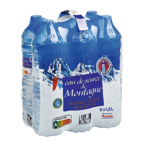  Eau De Source De Montagne Auchan code EAN 3596710383931 