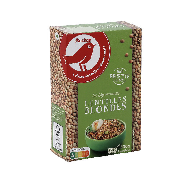  Lentilles Blondes Auchan code EAN 3596710384396 