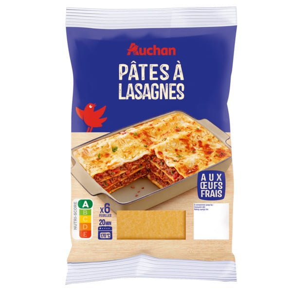  Pâtes Fraîches À Lasagnes Auchan code EAN 3596710384990 