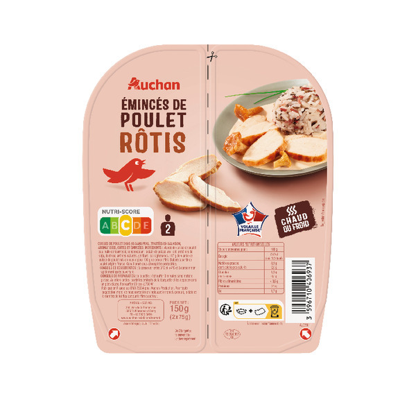  Émincés De Poulet Rôti Auchan code EAN 3596710406937 
