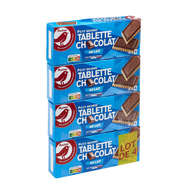  Petit Beurre Tablette Chocolat Au Lait Auchan code EAN 3596710414673 