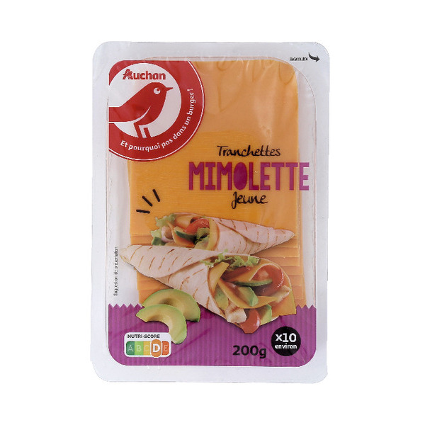  Fromage En Tranches Mimolette Auchan code EAN 3596710418732 