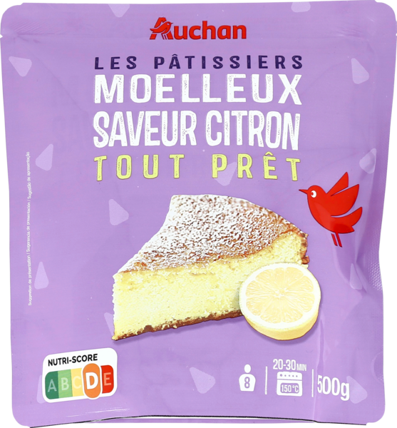 AUCHAN Tout Pret Moelleux Saveur Citron Auchan code EAN 3596710419814 