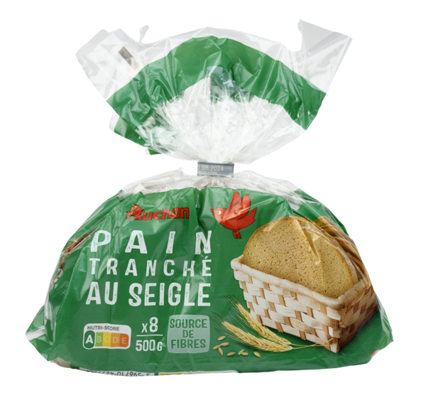  Pain Tranché Au Seigle Auchan code EAN 3596710425525 