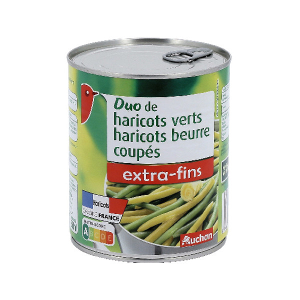 Duo Haricots Vert Haricots Beurre Auchan code EAN 3596710428823 