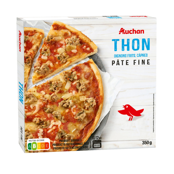  Pizza Pâte Fine Au Thon Surgelée Auchan code EAN 3596710433506 