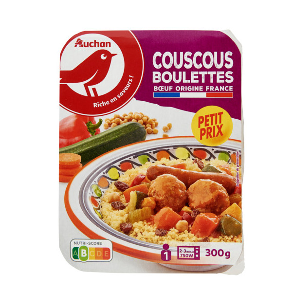  Couscous Boulettes Auchan code EAN 3596710444618 