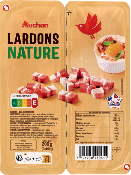LARDONS AUCHAN