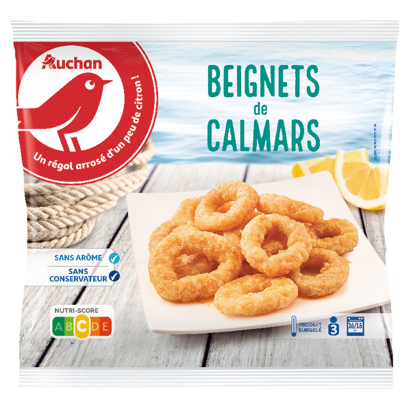  Beignets De Calamars A La Romaine Surgelés Auchan code EAN 3596710450503 