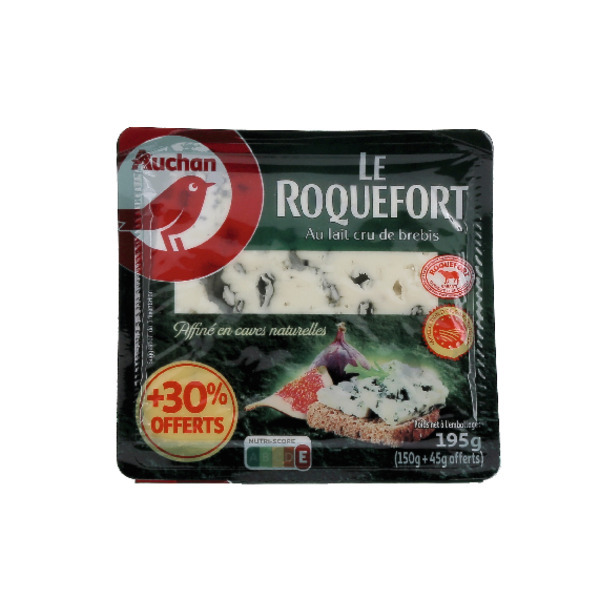  Roquefort Aop Auchan code EAN 3596710458653 