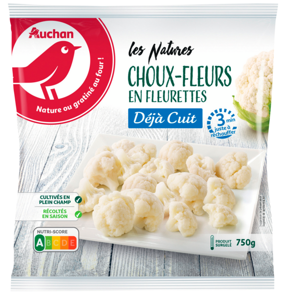  Choux Fleurs En Fleurettes Déjà Cuit Surgelés Auchan code EAN 3596710467464 
