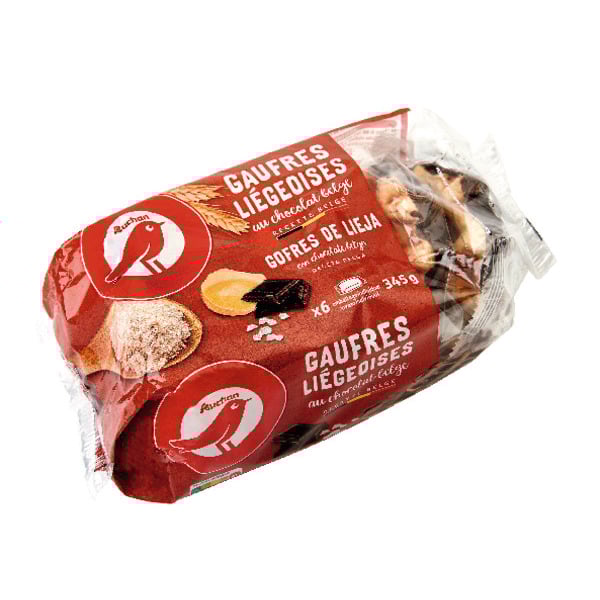  Gaufres Liégeoises Au Chocolat Belge Auchan code EAN 3596710468560 