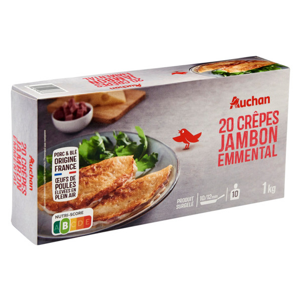  Crêpes Jambon Emmental Surgelées Auchan code EAN 3596710468676 
