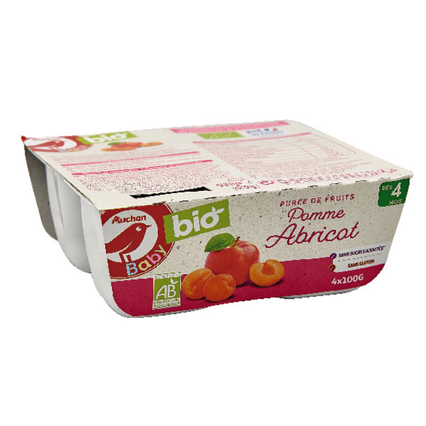  Purée De Fruits Auchan Baby Bio code EAN 3596710476237 