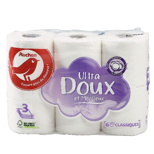  Papier Toilette Blanc Auchan code EAN 3596710478200 
