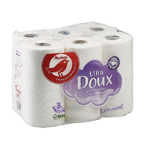  Papier Toilette Blanc Auchan code EAN 3596710478224 