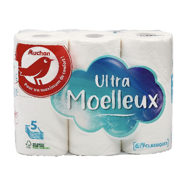  Papier Toilette Blanc Auchan code EAN 3596710478248 