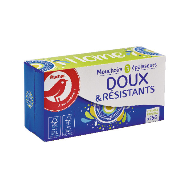  Mouchoirs Home Auchan code EAN 3596710478477 