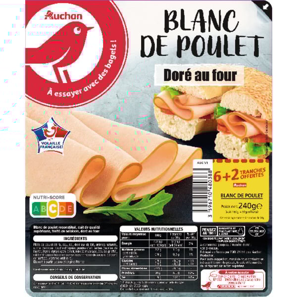  Blanc De Poulet Auchan code EAN 3596710480388 