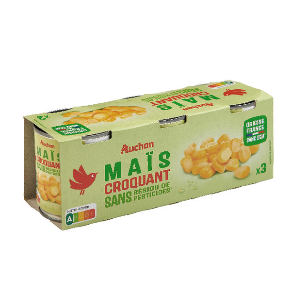  Maïs Croquant Auchan code EAN 3596710483853 