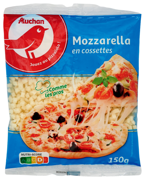  Mozzarella Cossettes Auchan code EAN 3596710486717 