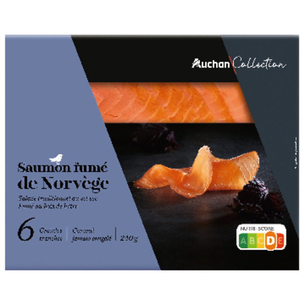  Saumon Fumé Filière Auchan Collection "Cultivons Le Bon" code EAN 3596710488131 