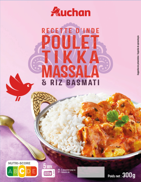  Poulet Tikka Massala Auchan code EAN 3596710491667 