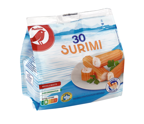  Bâtonnets De Surimi Auchan code EAN 3596710491711 