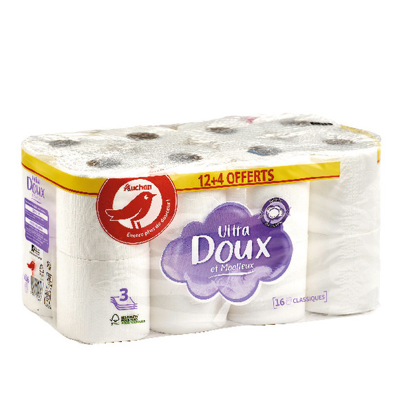  Papier Toilette Blanc Auchan code EAN 3596710493463 