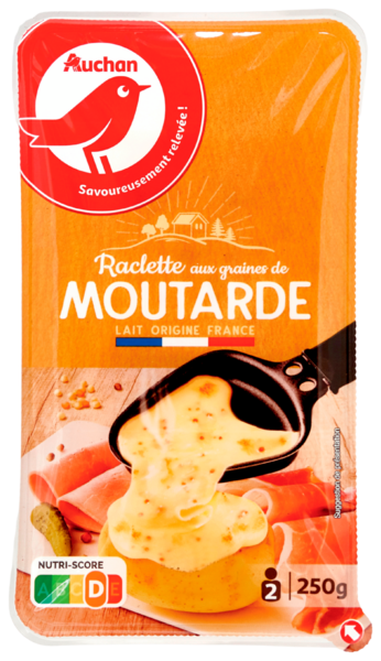  Raclette Aux Graines De Moutarde Auchan code EAN 3596710495559 
