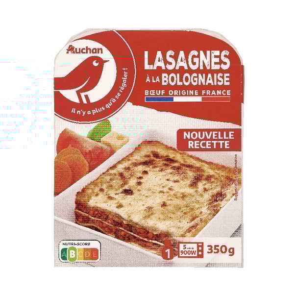  Lasagnes À La Bolognaise Auchan code EAN 3596710496303 
