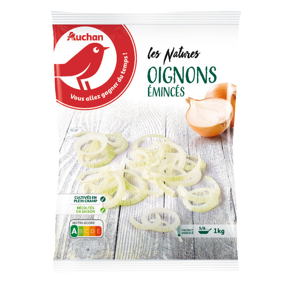  Oignons Émincés Surgelés Auchan code EAN 3596710496549 
