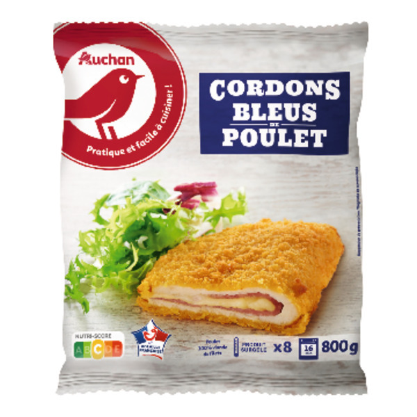  Cordons Bleus De Poulet Surgelés Auchan code EAN 3596710508808 