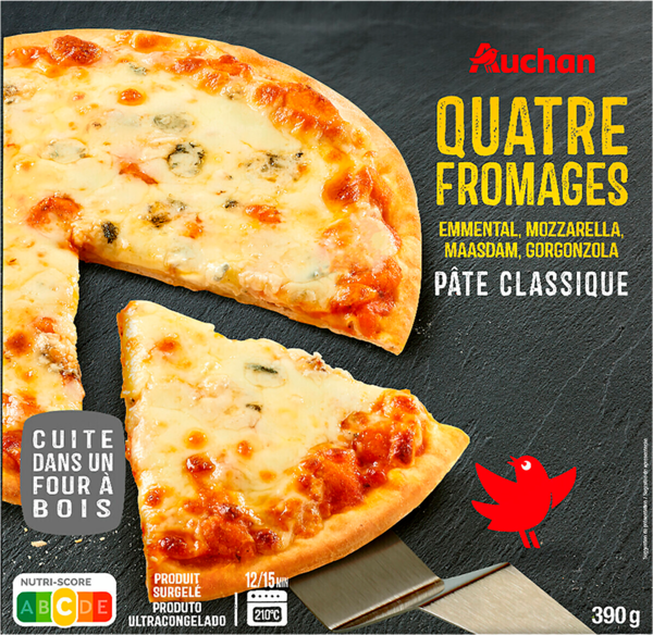  Pizza 4 Fromages Surgelée Auchan code EAN 3596710513536 