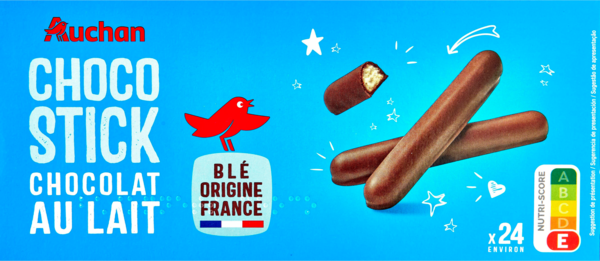 CHOCO STICK CHOCOLAT AU LAIT AUCHAN
