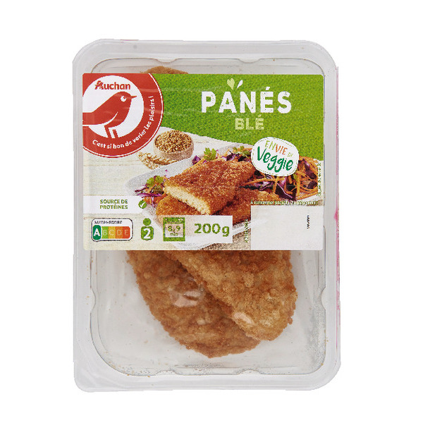  Panés Blé "Envie De Veggie" Auchan code EAN 3596710517701 