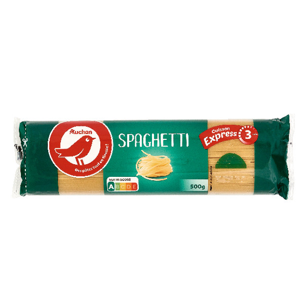  Spaghetti Cuisson Rapide Auchan code EAN 3596710517916 
