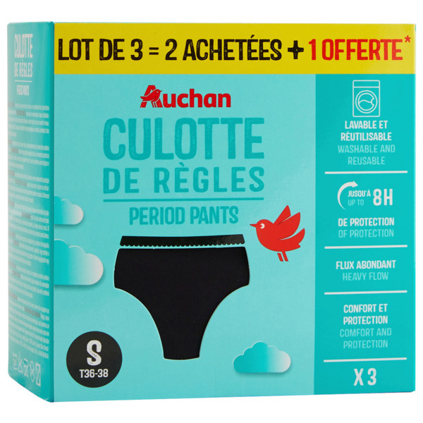  Culotte De Règles Noir Auchan  code EAN 3596710522286 