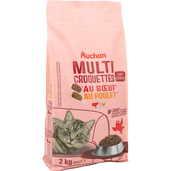  Multi Croquettes Chat Stérilisé Auchan code EAN 3596710523313 