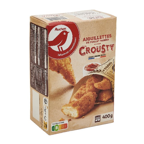  Aiguillettes De Poulet Crousty Auchan code EAN 3596710527496 