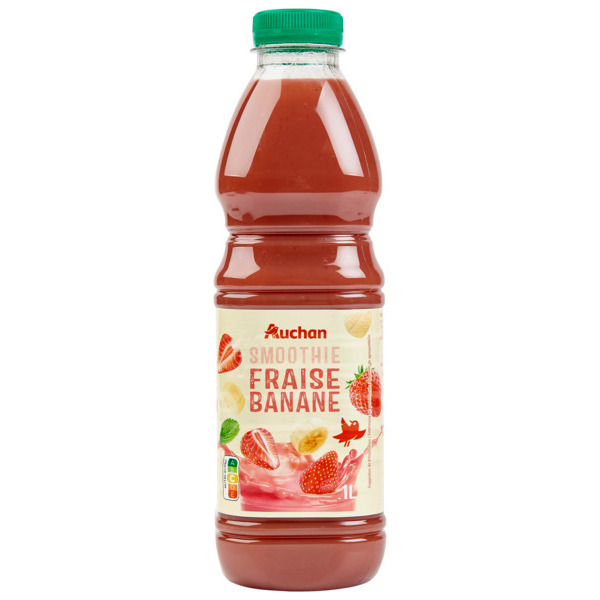  Smoothie Fraise Banane Auchan code EAN 3596710529100 