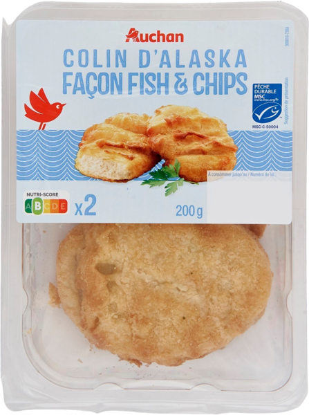  Colin D'alaska Façon Fish & Chips Auchan code EAN 3596710529728 
