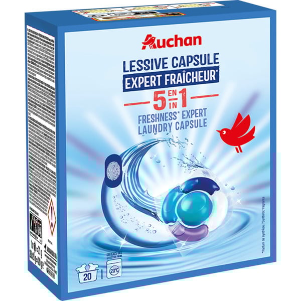  Lessive Capsule Expert Fraicheur Auchan code EAN 3596710532155 