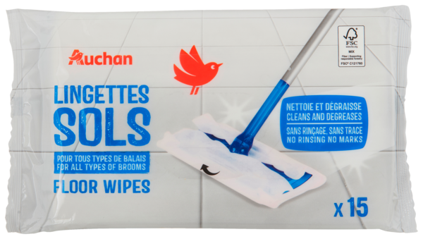 Lingettes Nettoyantes Sol Auchan code EAN 3596710532278 