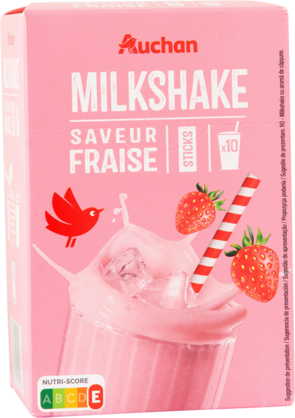  Milk Shake Fraise Auchan code EAN 3596710535033 