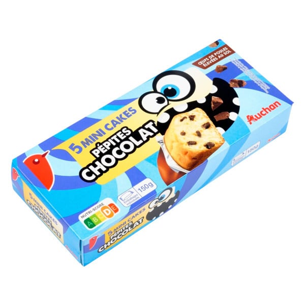  Mini Cakes Aux Pepites De Chocolat Auchan code EAN 3596710535101 
