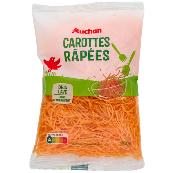  Carottes Rapées Auchan code EAN 3596710536986 