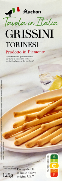  Gressins Torinesi Auchan Tavola In Italia code EAN 3596710542499 