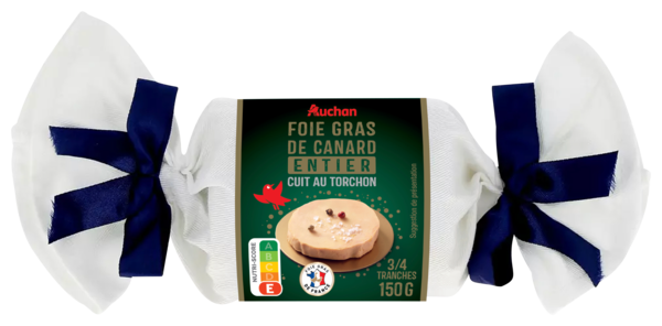  Foie Gras De Canard Entier Cuit Au Torchon Auchan code EAN 3596710543021 